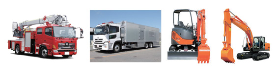 Mobile equipment - fire trucks, power trucks and construction machinery